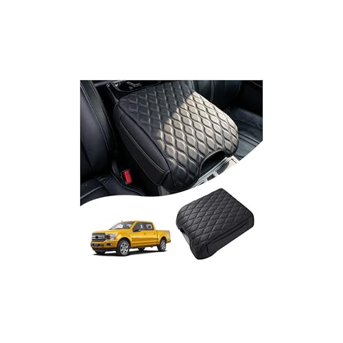 Autorder Center Console Cover for Ford F150 2015-2020, F250 F350 F450 2017-2022, Expedition 2018-2024 Interior Accessories Anti-Scratch Leather Armrest Cushion Cover for Pet(Bucket Seat Only) - size: 2015-2020 Ford F150 with Bucket Seat