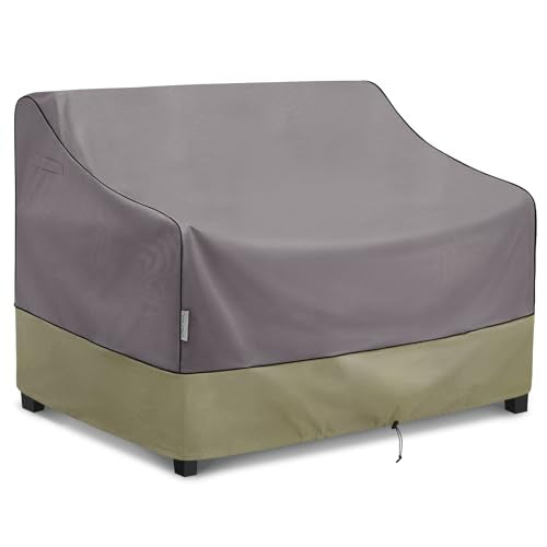KylinLucky Outdoor Patio Sofa Cover fit 48 x 26 x 33 inch, 47 x 25, 46 x 24 Waterproof Weatherproof Heavy Duty 600D Garden Furniture Cover for Outside Sofa Couch - color: Grey, size: 48x26x33 inch