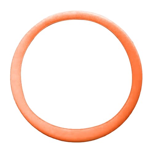 Soft Silicone Steering Wheel Cover, Anti-slip Sweat Proof Grip Universal Protector for Circular D-shaped & Flat Wheels Comfortable Automotive Accessory for Car Interior Orange - color: Orange