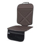 Viaviat Car Seat Protector Leather Waterproof Child Safety Seat Protector Cover with Thick Pad and 2 Large Pockets Durable Kick Mat for All Auto Seat (Brown) - color: brown