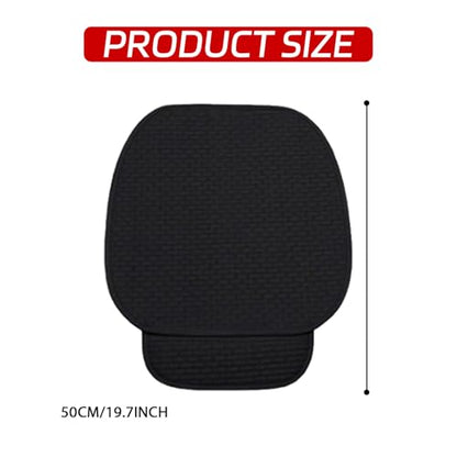 2PCS Car Seat Cushion Covers, Car Seat Cover Pad Front Bottom Protector Mat with Storage Pocket, Breathable Comfortable Auto Front Cushion Pad Mat for Most Vehicle and Office Accessories(Black)