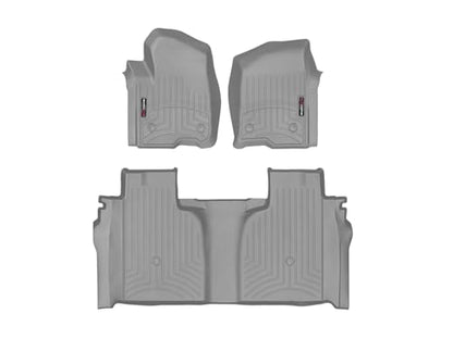 WeatherTech Custom Fit FloorLiners for GMC Sierra 1500 Limited, Silverado 2500HD/3500HD, Silverado 1500-1st & 2nd Row (461436-1-2), Grey - color: Grey