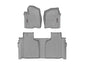 WeatherTech Custom Fit FloorLiners for GMC Sierra 1500 Limited, Silverado 2500HD/3500HD, Silverado 1500-1st & 2nd Row (461436-1-2), Grey - color: Grey