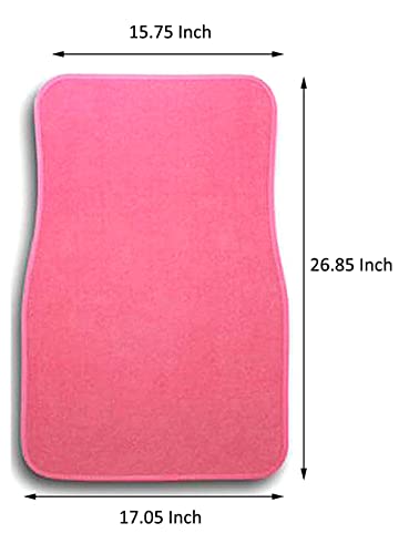 Universal Fit Front/Rear 4-Piece Full Set Crystal Bling Rhinestone Design Studded Carpet Car SUV Truck Floor Mats (Faith-Pink) - color: Faith-Pink