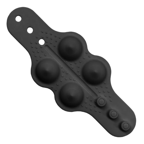 Car Steering Wheel Massage Strap, Soft Silicone Auto Steering Wheel Grip for Reducing Hand Fatigue, Universal Anti-Slip Vehicle Interior Auxiliary Driving Accessories for Car SUV(Black) - color: Black