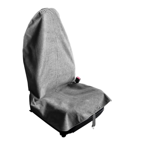 KEVWR Car Waterproof Towel Front Seats Seat Covers, Washable Seat Protector, Fit Beach Swimming Outdoor Sports, Compatible with Most Cars Trucks Suvs Car (Grey) - color: Gray
