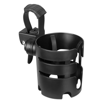Accmor Stroller Cup Holder with Adjustable Strap, 360 Degree Rotatable Universal Cup Holder for Uppababy, Nuna, Doona Stroller, Drinks Holder for Wheelchair, Walker, Rollator
