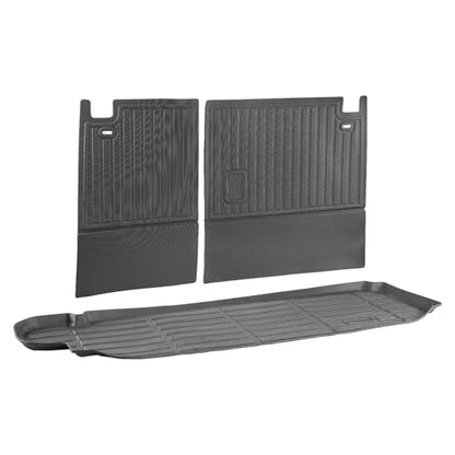VEVOR Cargo Mats Compatible with Toyota Kluger & Highlander 2020-2024, Custom Fit TPE Cargo Liner Set for SUVs, Trunk and Rear Back Seat Protector Replacement, Trunk Mat and Backrest Mats - style: Toyota Kluger/Highlander 2020-2024