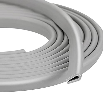 Rubber U Channel Edge Trim, Door Seal Strip, Fits Edge up to 1/16 Inch (1. 6mm) U Shape Weather Stripping(10 Feet,Gray) - color: Gray, size: 10 Feet