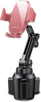 Miracase Cup Phone Holder for Car, [Upgraded Version] Adjustable Long Neck Car Cup Holder Phone Mount Cradle Friendly Compatible with iPhone Samsung Google and All Smartphones, Red - color: Begonia Red