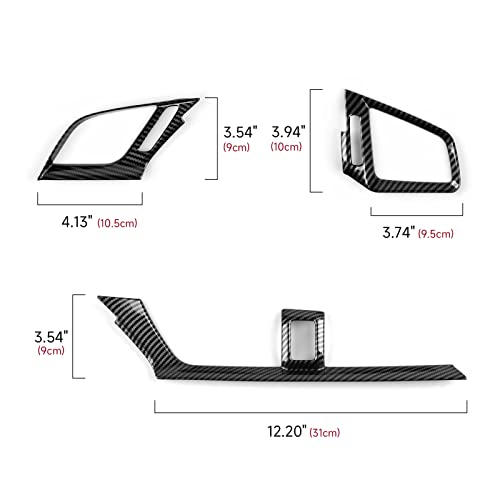 Front Air Vent Outlet Cover Trim Decals for 2016 2017 2018 2019 2020 2021 Honda Civic 10th Gen Accessories ABS Carbon Fiber Stickers - color: Air Outlet Vent Cover