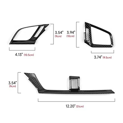 Front Air Vent Outlet Cover Trim Decals for 2016 2017 2018 2019 2020 2021 Honda Civic 10th Gen Accessories ABS Carbon Fiber Stickers - color: Air Outlet Vent Cover
