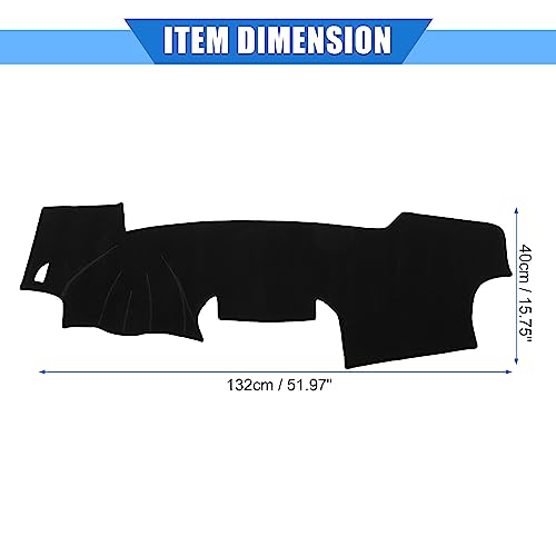 Dash Covers Mat for Toyota RAV4 2007-2012 Upgrade Polyester Car Center Console Interior Trim Dashboard Cover for Toyota RAV4 Protector Black