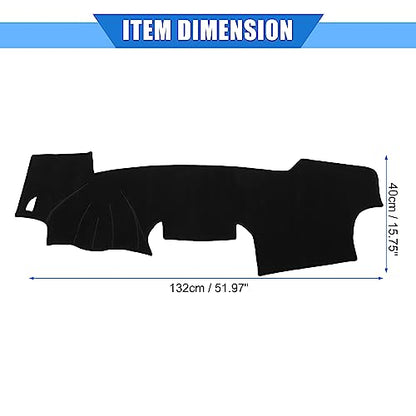 Dash Covers Mat for Toyota RAV4 2007-2012 Upgrade Polyester Car Center Console Interior Trim Dashboard Cover for Toyota RAV4 Protector Black