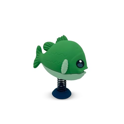 Bass Fish Dashboard Dancer – Funny Bobblehead for Fishing Lovers – Wiggly Big-Eyed Bass for Car Dash – Cute, Unique Fishing Gift for Anglers – Soft Touch Plastic with Adhesive Pad for Easy Mounting - style: Bass Fish Dancer
