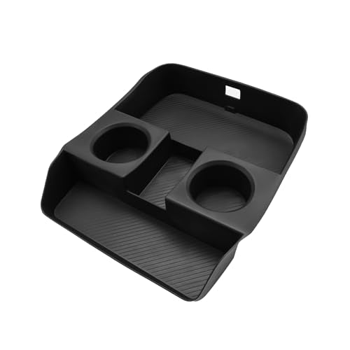 BIBIBO for 2026 Hyundai Palisade Center Console Organizer 2026 Hyundai Palisade Lower Center Console Organizer 2026 Palisade TPE Console Insert Tray - color: Black-Console Under Tray