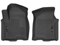 Husky Liners Weatherbeater Floor Mats | Fits 2019-2026 Chevrolet Silverado & GMC Sierra 1500 & 2020-2026 Silverado/Sierra 2500/3500 Double & Crew CAB ONLY | Front Row, 2-pc Black - 13211
