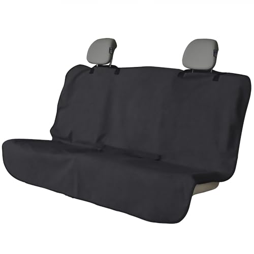 Back Seat Cover Waterpoof Rear Bench Towel Seat Cover for Gym Swimming Surfing Running, Non-Slip Rear Seat Protector Universal Fits Most Auto Truck Van and SUV (Bench Black)