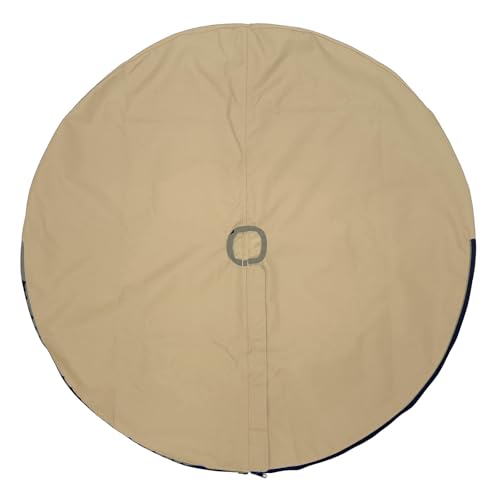SavvyCraft Waterproof Boat Steering Wheel Covers, Heavy Duty Solution-Dyed 600D Fade-Resistant UV Protection Sailboat Yacht Marine Steering Wheel Protector Case, Vecro and Zipper Closure Beige 26" - color: Beige, size: 26" Wheel Diameter