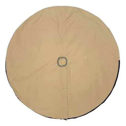 SavvyCraft Waterproof Boat Steering Wheel Covers, Heavy Duty Solution-Dyed 600D Fade-Resistant UV Protection Sailboat Yacht Marine Steering Wheel Protector Case, Vecro and Zipper Closure Beige 48" - color: Beige, size: 48" Wheel Diameter