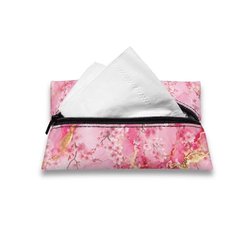 Cherry Blossom Fashion Tissue Packs, Mini Tissues Holder Fashion Prints Small Purses Car Small Houlders Easy to Carry for Outdoors - color: Cherry Blossom1