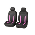2 Pack Car Front Seat Covers, Breathable Front Seat Headrest Covers, Comfortable Vehicle Seat Headrest Protector with Foam Padding and Retaining Buckle, Universal for RV, SUV, Truck (Pink) - color: Pink