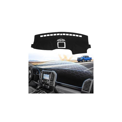 Sunsdrew Dash Cover for 2015-2020 Ford F150 Dashboard Cover Mat for F150 Accessories Sunshade Nonslip Mesh Protector No Glare(Without HUD) - size: 15-20 F-150 Dash Cover