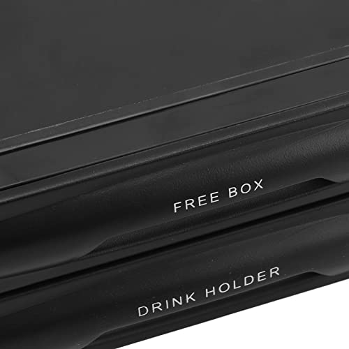 Car Radio Storage Box Single Din Radio Pocket 2 in 1 Car Radio Storage Box Multi Purpose ABS Universal 1DIN 2 Layer Black Cup Holder for Collecting Items