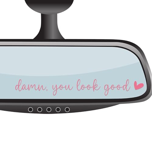 4 xYou Look Good Rear View Mirror Sticker,Rearview Mirror Decal,Car Accessories For Women,Motivational Stickers,Water Bottle Laptop Bumper Tumblers Sticker,Vanity Mirror Stickers,Car Window Decal