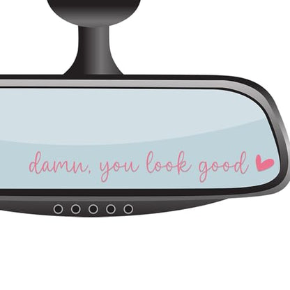 4 xYou Look Good Rear View Mirror Sticker,Rearview Mirror Decal,Car Accessories For Women,Motivational Stickers,Water Bottle Laptop Bumper Tumblers Sticker,Vanity Mirror Stickers,Car Window Decal
