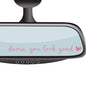 4 xYou Look Good Rear View Mirror Sticker,Rearview Mirror Decal,Car Accessories For Women,Motivational Stickers,Water Bottle Laptop Bumper Tumblers Sticker,Vanity Mirror Stickers,Car Window Decal