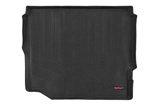 Rough Country Rear Cargo Mat for Jeep Wrangler JL Unlimited (2018-2025) - Custom Fit, Heavy-Duty, All-Weather Protection