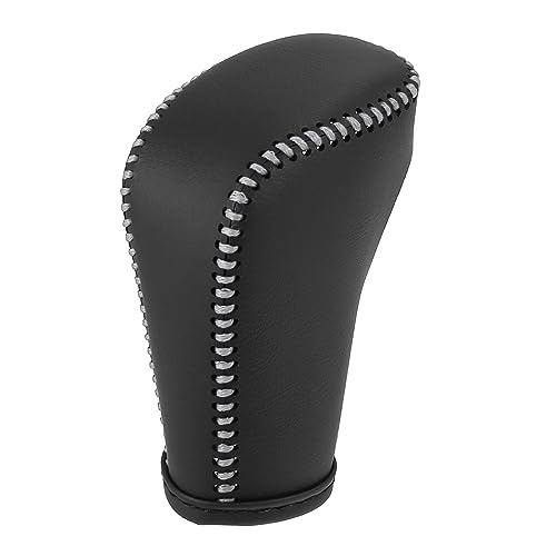 X AUTOHAUX Black Car Interior Faux Leather Gear Shifter Shift Knob Cover Transmission Shift Boot Lever for Honda Accord 2018-2022 Gray Stitches - color: Gray