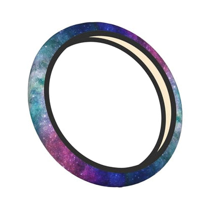 Space Galaxy Print Elastic Steering Wheel Cover Universal 15 Inch - color: 1