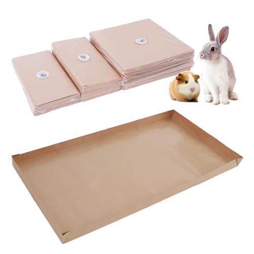 Disposable Guinea Pig Cage Liners, 48" x24 Large Liner Bag for Guinea Pig Cage Bottom, Water-Resistant Kraft Paper (4Pack) - size: (48" x 24") 4Pack