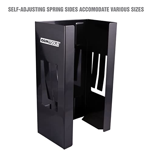 OEMTOOLS 23125 Black Magnetic Glove Dispenser, Disposable Gloves Box Holder, Magnetic Glove Box Holder for Wall Mount - color: Black