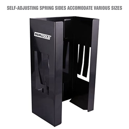 OEMTOOLS 23125 Black Magnetic Glove Dispenser, Disposable Gloves Box Holder, Magnetic Glove Box Holder for Wall Mount - color: Black