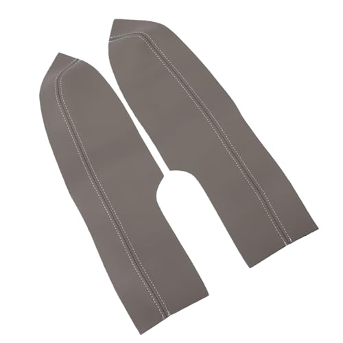 2Pcs / Set Front Door Panel Armrest Cover Protector Microfiber Leather Replacement 2005 to 2011 (Grey)