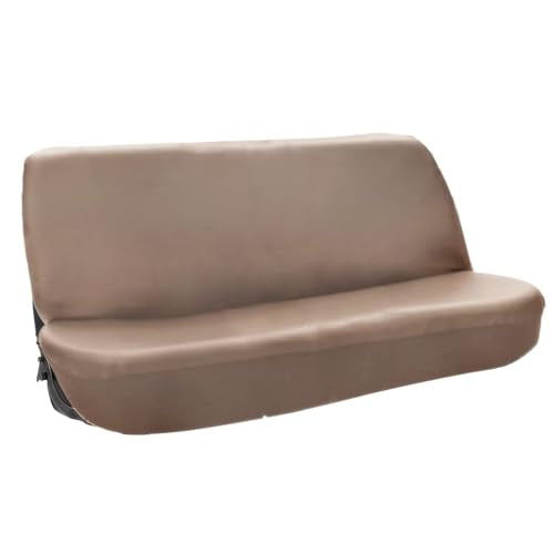 Leather Bench Truck Seat Cover, Front Full Size Universal PU Synthetic Truck Seat Cover Deluxe Front Bench Seat Synthetic Leather Cover Fit for Chevy/Ford/Dodge etc. (Beige) - color: Beige