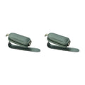 Yuoyar Sunglass Holder for Car, Magnetic Leather Sunglasses Holder and Ticket Card Clip, Car Visor Accessories, 2 Packs (Green) - color: Green