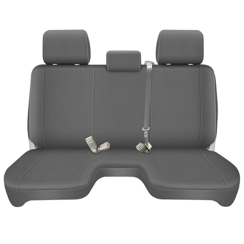 Truck Bench Seat Cover Compatible with 2005-2014 Toyota Tacoma with Large Notched, Charcoal