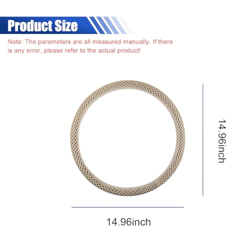 Elastic Stretch Steering Wheel Cover, 15" Breathable Microfiber Ice Silk Steering Wheel Protector, Universal Anti-Slip Car Warm in Winter&Cool in Summer Accessories for Men Women (Beige) - color: Beige