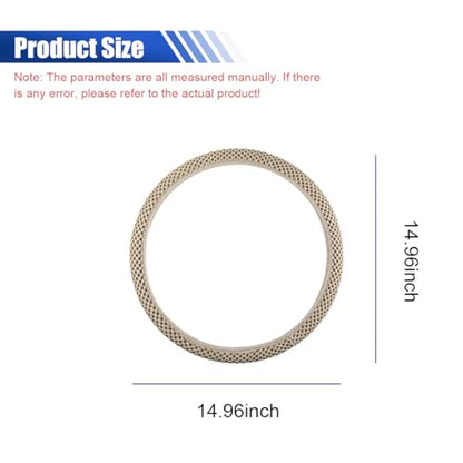 Elastic Stretch Steering Wheel Cover, 15" Breathable Microfiber Ice Silk Steering Wheel Protector, Universal Anti-Slip Car Warm in Winter&Cool in Summer Accessories for Men Women (Beige) - color: Beige
