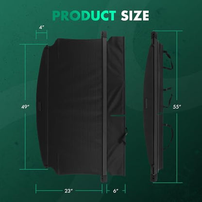 SCITOO Cargo Cover 2006-2008 for T-oyota RAV4 2.4L 2009-2012 for T-oyota RAV4 2.5L 2006-2012 for T-oyota RAV4 3.5L Upgraded Retractable Rear Trunk Cover with Aluminum PVC&Plastic - size: 55 In, style: 2006-2008 for T-oyota RAV