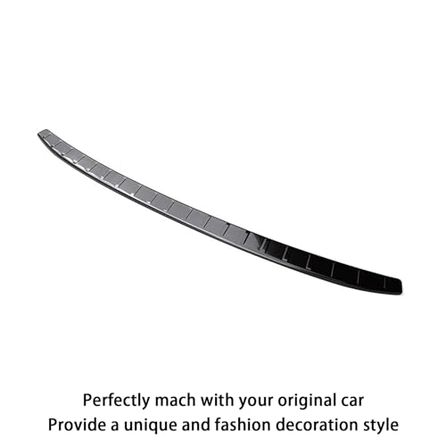 Black Rear Trunk Door Sill Guard Cover Compatible with Honda New Pilot 2023~2026 Rear Bumper Protector Guard Scuff Plate Stainless Steels Outside - size: Outside