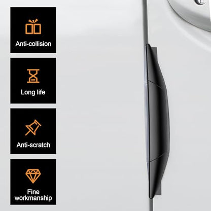 4 PCS Car Door Edge Guards, Anti-Collision Car Door Protector Strip, Self-Adhesive Cars Side Edge Bumper Guard, Universal Door Guards for Cars, Suvs, Trucks (Black)