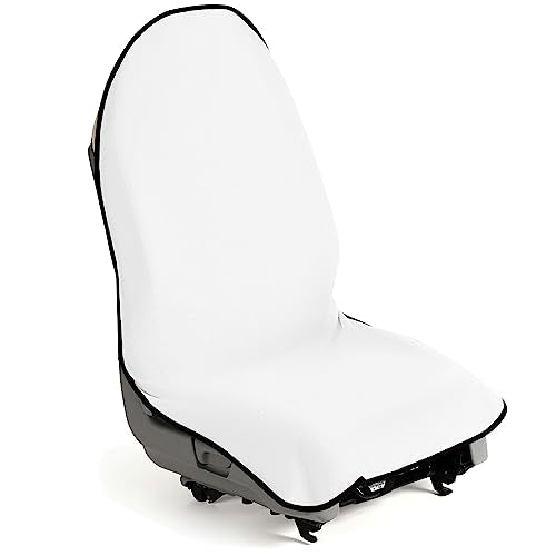 lebogner Waterproof Sweating Car Seat Cover for Post Gym Workout, Running, Swimming, Beach and Hiking, Universal Fit Anti-Slip Bucket Seat Protector for Cars, SUVs and Trucks, Machine Washable, White - color: White