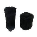 Modengzhe 2 Pcs Plush Car Handbrake and Gear Shift Knob Cover, Warm and Anti-Slip Protective Sleeves, Black