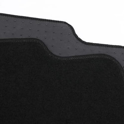 Floor Mat Compatible with 2015-2020 Honda Fit, Factory Fitment Floor Mats Carpet Front & Rear Black 4PC Nylon by IKON MOTORSPORTS, 2016 2017 2018 2019