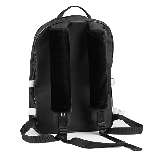 Amooca 2-Pack Soft Furry Universal Seatbelt Cover – Shoulder Pad for Car Truck SUV Airplane Bus – Relieves Neck & Shoulder Pressure – Fits Backpack, Camera Bag, Laptop Bag Straps (10.5 Inch, Black) - color: Black, size: 10.5in 2pack